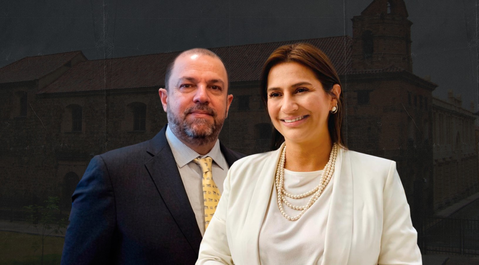 Hatem Dazuki y Paola Holguín